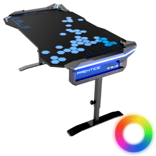 X-Bull Bureau de jeu avec LED ergonomique, pour PC et bureau, complet d' accessoires - 120 x 61 x 73 cm : : Cuisine et maison