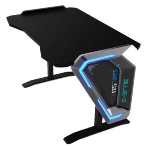 E-Blue Gaming Desk, 1.25 Metres Length, Single Height Adjustable, RGB ...